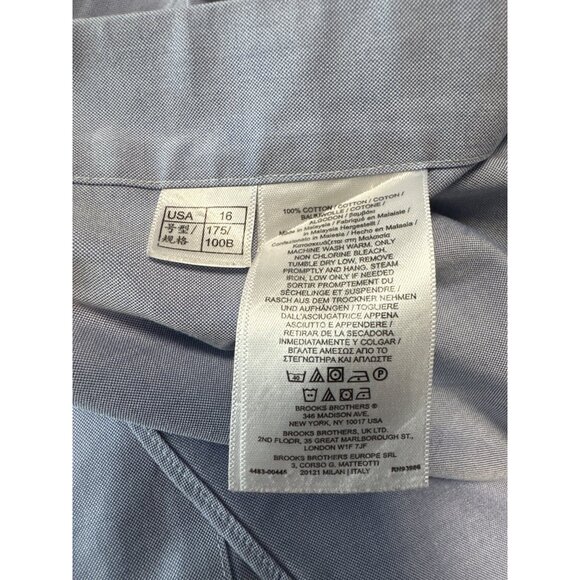 Brooks Brothers Milano Non-Iron Supima Cotton Dress Shirt 16-34 - Picture 7 of 10